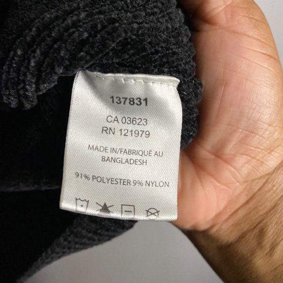 Projek Raw Men's Black Velour 1/4 Zip Pullover Knit Sweater - Picture 6 of 8